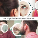 10X magnification 360-Degree Rotating Makeup Mirror