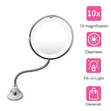 10X magnification 360-Degree Rotating Makeup Mirror