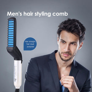Multi-Functional Quick Electric Beard Straightener Comb for Men